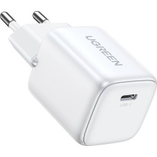 UGREEN Сетевое зарядное устройство CD318 (15324) Nexode 20W USB-C PD GaN Fast Charger EU. Цвет: белый