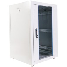 ЦМО Шкаф коммутационный (ШТК-Э-18.6.8-13АА) напольный 18U 600x800мм пер.дв.стекл металл 2 бок.пан. направл.под закл.гайки 540кг серый 715мм 50кг 180град. 920мм IP20 сталь