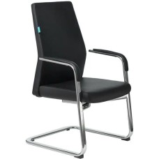 БЮРОКРАТ Кресло _JONS-LOW-V, кожа, до 120кг, черный [_jons-low-v/black]