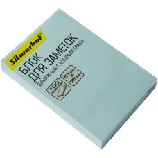 SILWERHOF Блок самоклеящийся бумажный 682155-04 51x76мм 100лист. 75г/м2 пастель голубой