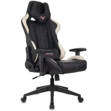 ZOMBIE Кресло игровое VIKING 5 AERO черный/белый экокожа с подголов. крестов. пластик
