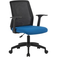 CACTUS Кресло CS-MC222-BKBL черный сиденье темно-синий сетка/ткань низк.спин. крестов. пластик пластик черный