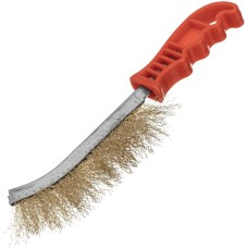 MATRIX Щетка металлическая латунированная, пластиковая ручка 74827