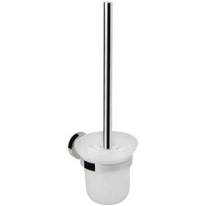 GFmark - Ёрш для унитаза со стеклянной колбой, с креплением к стене, на круглом основании, цвет ХРОМ. 79162