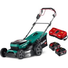 ЗУБР 40 В (2x20В), 500 мм, 2 АКБ LMS (4 Ач), самоходная газонокосилка аккумуляторная бесщеточная (ГКЛ-4050-42)