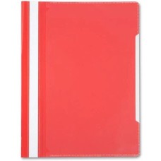БЮРОКРАТ Папка-скоросшиватель -PS-K20RED A4 прозрач.верх.лист карм.на лиц.стор. пластик красный 0.12/0.16