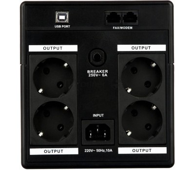 ИБП EXEGATE (212518) POWER BACK UNB-1000 (1000VA/2 евророзетки/2 розетки IEC320)