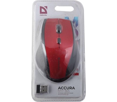 Мышь DEFENDER (52367) ACCURA MM-365 красный