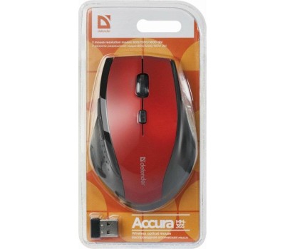 Мышь DEFENDER (52367) ACCURA MM-365 красный