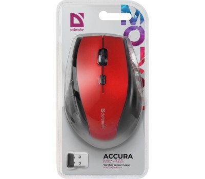 Мышь DEFENDER (52367) ACCURA MM-365 красный