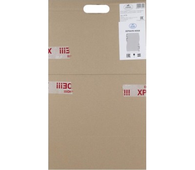 Зеркало САНАКС 40528 Зеркало волна с тонированным матированным рисунком 400х600мм полка 400мм