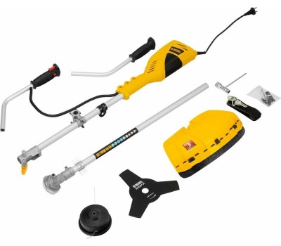 Триммеры DENZEL Триммер электрический TE-1400, 1400 Вт, 420 мм, катушка, диск, разборная штанга 96612 (1 коробка)