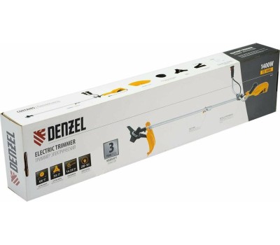 Триммеры DENZEL Триммер электрический TE-1400, 1400 Вт, 420 мм, катушка, диск, разборная штанга 96612 (1 коробка)