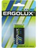 Элементы питания ERGOLUX (11753) 6LR61 Alkaline BL-1