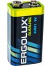 Элементы питания ERGOLUX (11753) 6LR61 Alkaline BL-1