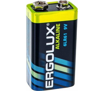 Элементы питания ERGOLUX (11753) 6LR61 Alkaline BL-1