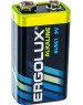 Элементы питания ERGOLUX (11753) 6LR61 Alkaline BL-1