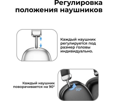 Наушники HOCO (6931474766250) W35 серебристый