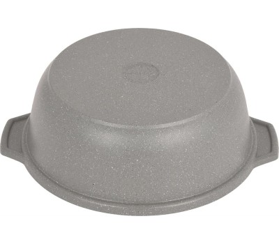 Кастрюля-жаровня KUKMARA жмс528а а/пр литая 5,0л стекл/кр Светлый мрамор