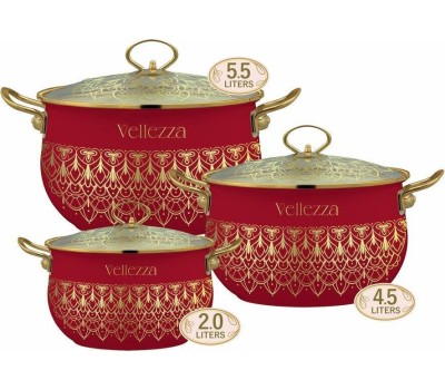 Набор кастрюль VELLEZZA VZ-1004RD