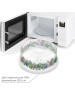 Крышка для СВЧ HOMVER Botanica D250мм с декором (бесцветный) 222132601/00