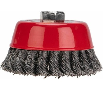 Щетка чашечная KRANZ (KR-91-1234) Щетка чашечная для УШМ, крученая стальная проволока, 100мм, М14