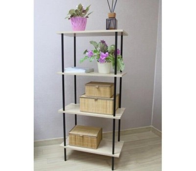 Стеллаж UNISTOR ЭЛЬБРУС деревянный напольный 60х30 черный 219733