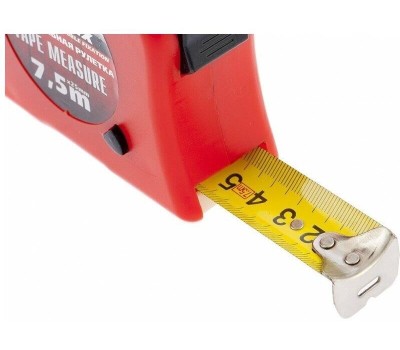 Рулетка MATRIX Рулетка Double fixation,7,5 м х 25 мм,обрезиненный корпус,двойная плавная фиксация 31058