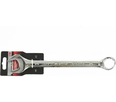 Комбинированный ключ MATRIX Ключ комбинированный, 26 мм, CrV, полированный хром 15171