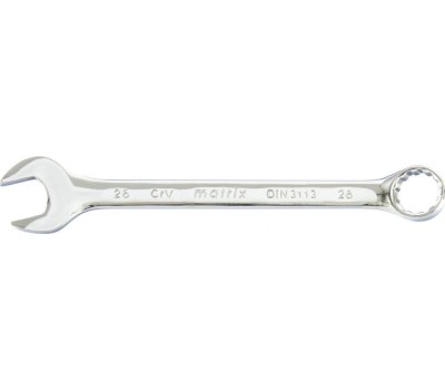 Комбинированный ключ MATRIX Ключ комбинированный, 26 мм, CrV, полированный хром 15171