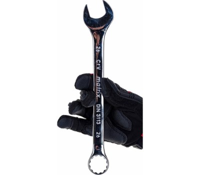 Комбинированный ключ MATRIX Ключ комбинированный, 26 мм, CrV, полированный хром 15171