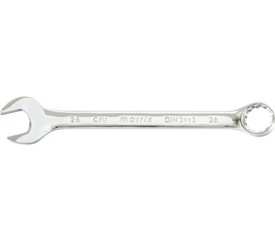 Комбинированный ключ MATRIX Ключ комбинированный, 26 мм, CrV, полированный хром 15171