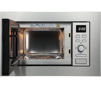 MIDEA Встраиваемая микроволновая печь MI62170X, 17л, 800Вт, нержавеющая сталь