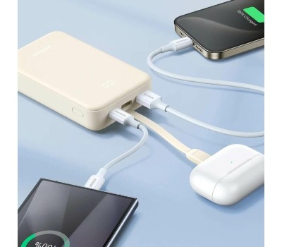 UGREEN Внешний аккумулятор PB505 (45762) 20000mAh Quick Charging Power Bank 20W со встроенным кабелем USB-C. Цвет: серый
