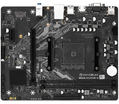 Материнская плата MAXSUN MS-Challenger A520M-K WIFI (Socket AM4, mATX, 2*DDR4(64Gb), DP/HDMI, 3*SATA3, 1*M.2, 1*PCIEx16/1*PCIEx1, 4*USB2.0, 2*USB 3.0, LAN 1*1G, Bluetooth, Wi-Fi 802.11ax, RTL)
