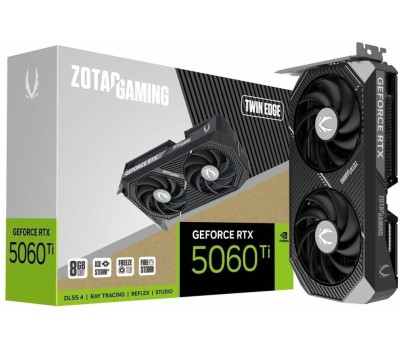 Видеокарта ZOTAC Видеокарта RTX5060Ti TWIN EDGE 8GB GDDR7 128bit 3xDP HDMI 2FAN MEDIUM PACK