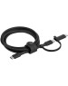 BELKIN Кабель 2in1 60W USB-C & Lightning To USB-C Braided Cable. Длина: 1,5м. Цвет: черный