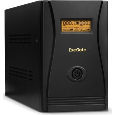 ИБП EXEGATE (212519) POWER SMART ULB-1000 LCD (1000VA/2 евророзетки/2 розетки IEC320/USB)