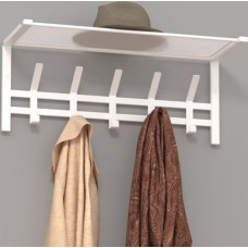 Вешалка настенная ЗМИ Торонто 21 с полкой белая ВСПТ21