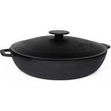 Жаровня ГАРДАРИКА 1834-3 чугунная с двумя ручками с чугунной крышкой д.340