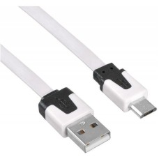 BURO Кабель BHP MICROUSB 1M FLAT USB (m)-micro (m) 1м белый плоский