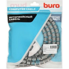 BURO Кабельный органайзер BHP CG155S Spiral Hose 15x1500mm Silver