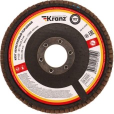 Торцевой круг KRANZ (KR-90-0008) Круг лепестковый торцевой, P100, 115х22,2мм