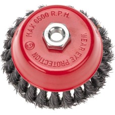 Щетка чашечная KRANZ (KR-91-1235) Щетка чашечная для УШМ, крученая стальная проволока, 125мм, М14