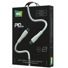 Кабель MORE CHOICE (4620202553058) K60aa 2м USB 3.0A PD 60W для Type-C Type-C 2м , белый