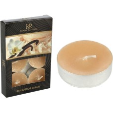 KUKINA RAFFINATA Свеча ароматическая чайная малая 6 шт. Французская ваниль (арт.202812) (007913)