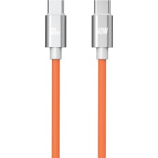 Кабель AKSBERRY (6900333080011) X165 Liquid silicone Type-C -Type-C, оранжевый