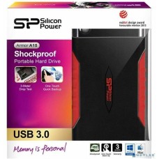 Внешний диск SILICON POWER 2ТБ Внешний диск HDD Armor A15, USB 3.0, черный [sp020tbphda15s3l]
