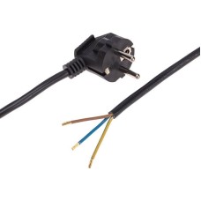 REXANT Шнур электрический с вилкой ПВС 3х1,0 мм² 3м черный