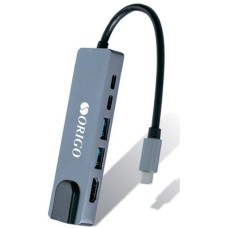 ORIGO OU3340NPD/A1A Док-станция USB-C 6-в-1 2xUSB 3.0, USB-C/PD 3.0, USB-C, HDMI, Gigabit LAN